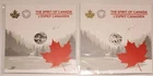 2017 Canadian $3 Coin Spirit of Canada Mint Elizabeth II Pure Silver LOT of 2