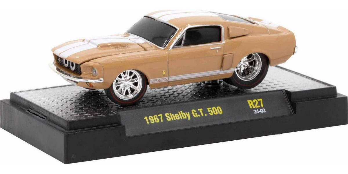 auto world 1967 Shelby GT500 ダイキャストモデル 1967 Ford Mustang Shelby GT500 - Red 1:64 Scale Model