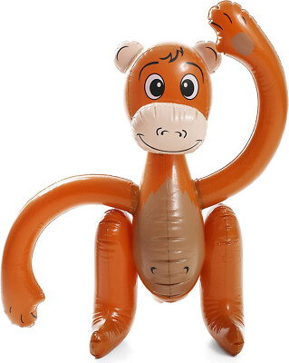 1 x Aufblasbarer Affe 58 cm Blow Up Cheeky Jungle Schimpanse Hawaii Party Requisite