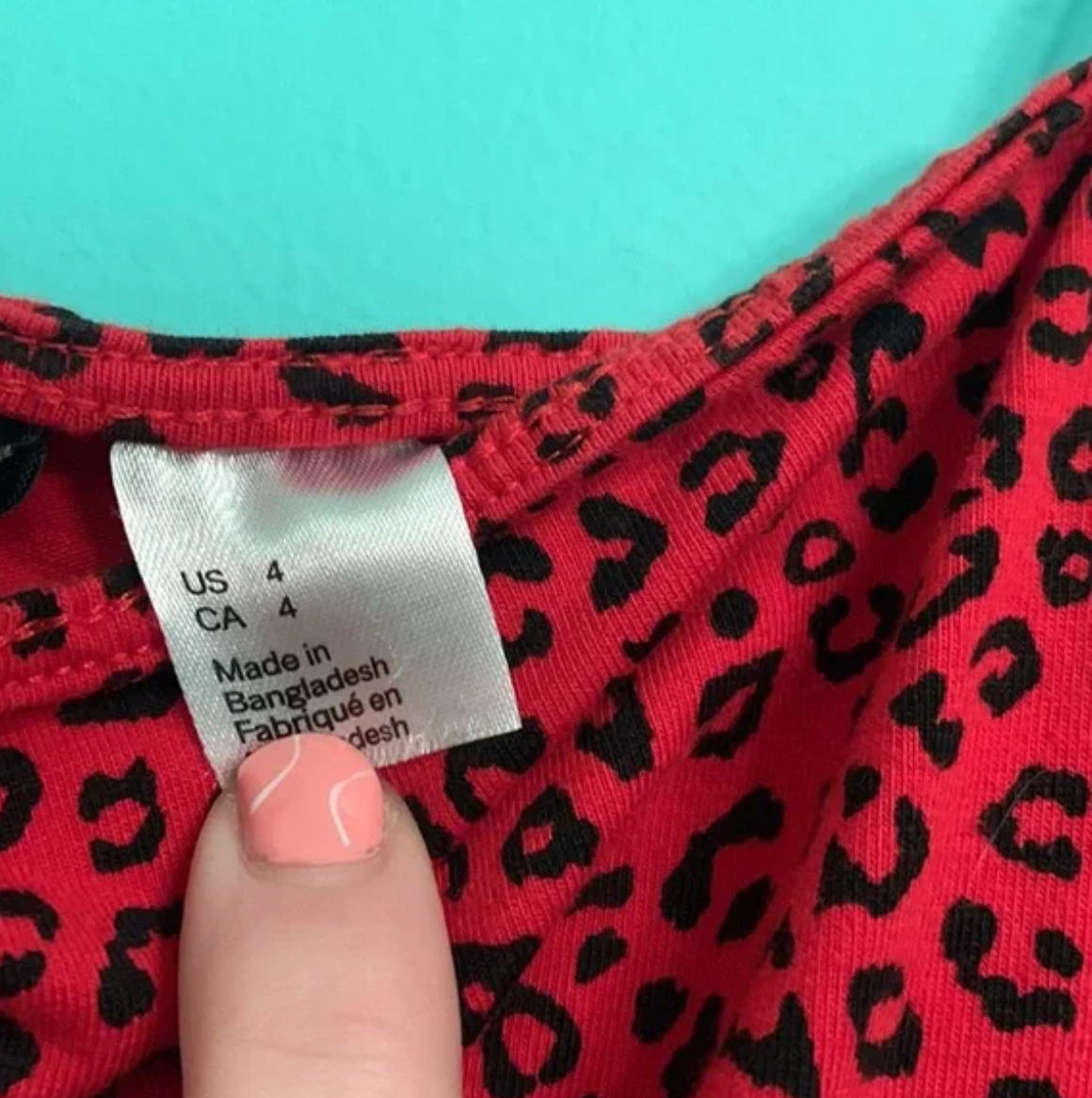 Divided Red Leopard Print Mini Dress Size 4 | eBay