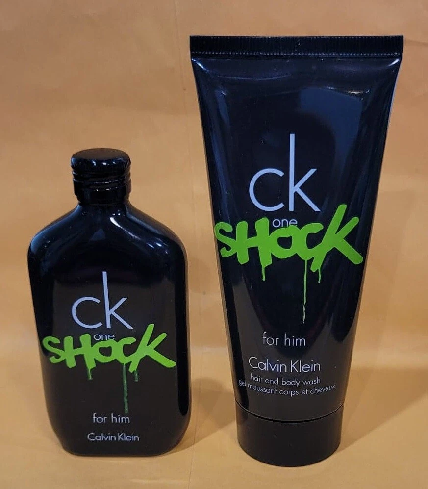 CK ONE SHOCK Cologne by Calvin Klein for Men 1.7 oz EDT Spray + Hair Body  Wash | eBay