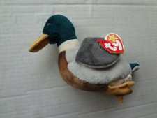 Ty Beanie Babies JAKE The Mallard Drake Duck Plush Toy - 1997/1998 Date Error 