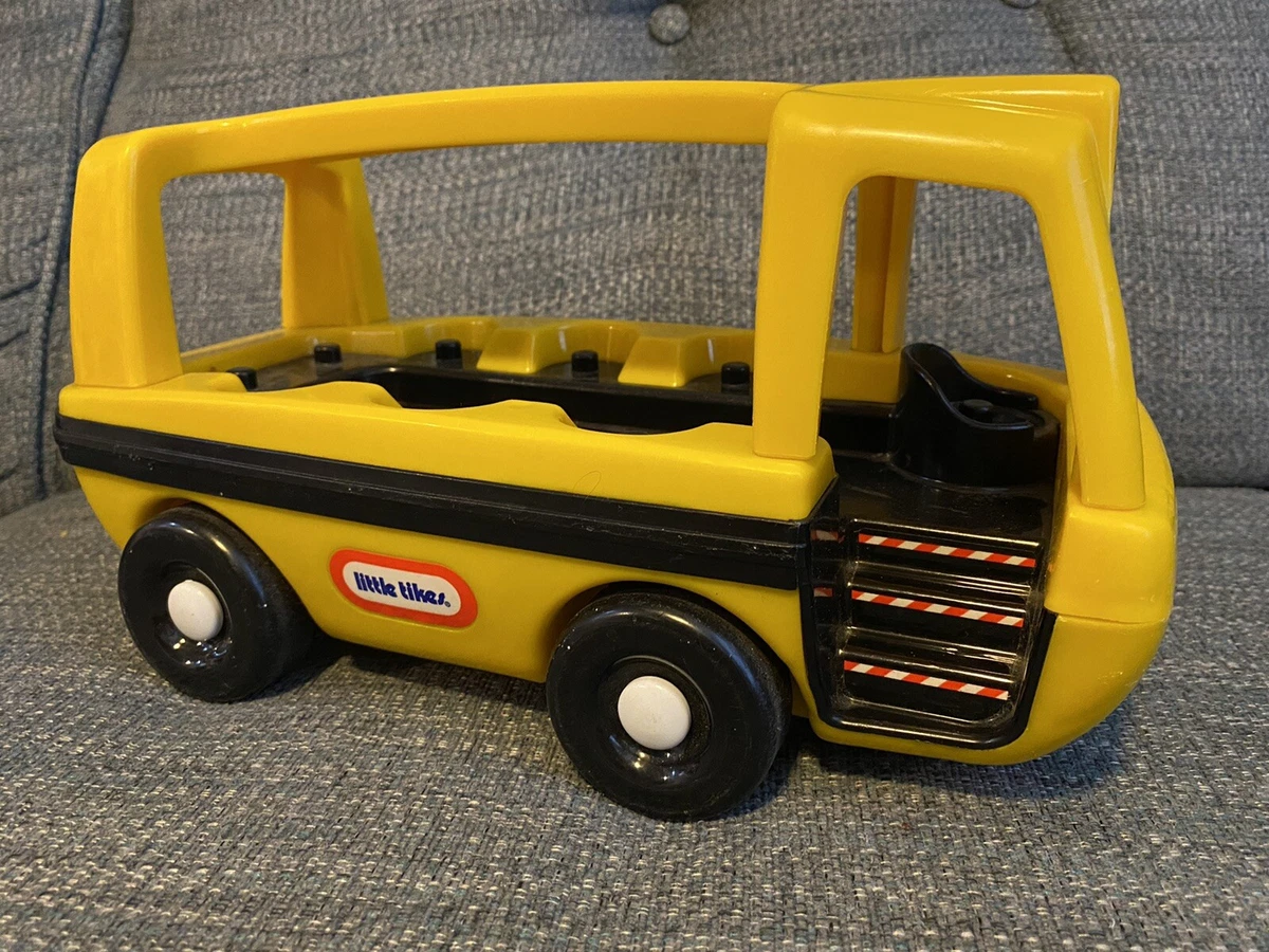 Vintage Little Tikes School Bus Toddle Tots Vehicle Sturdy Made In USA