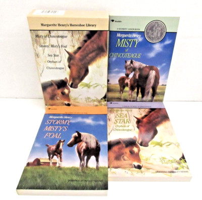 Marguerite Henry's Horseshoe Library 3 Volume Set Misty Stormy Sea Star Slipcase