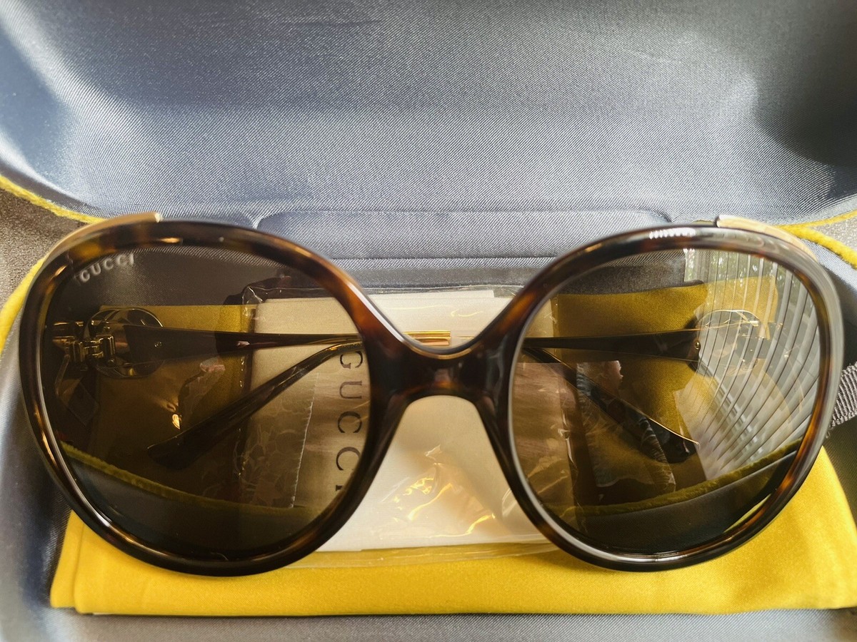 Gucci Gold and Brown Women\'s Sunglasses Gucci GG0225S 007 Sunglasses Women main image 2