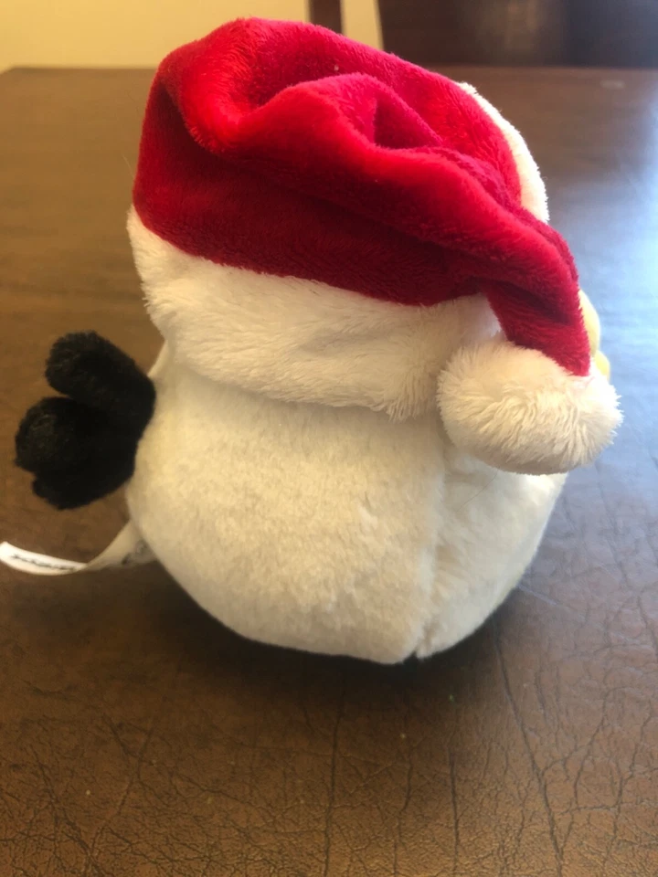 Angry Birds Seasons Santa Hat Matilda White Bird Plush 2011 5” Commonwealth Toy - Image 4 of 4