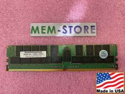 809085-591 872638-B21 64GB DDR4 LRDIMM 2400MHz PC4-19200 Memory HP  