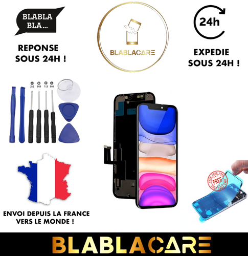 ECRAN POUR IPHONE 11 PRO LCD +OUTILS +ADHESIF NOIR - LCD - Téléphonie