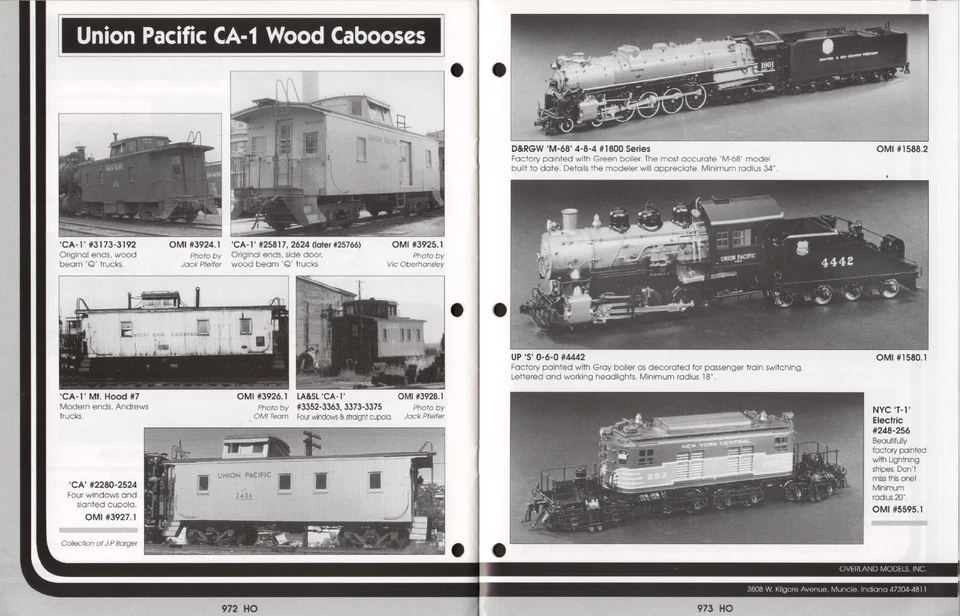 catalogo OVERLAND MODELS MAIL Bulletin 109 1995 PPR M1a 4-8-2          E   aa - Image 2 of 2