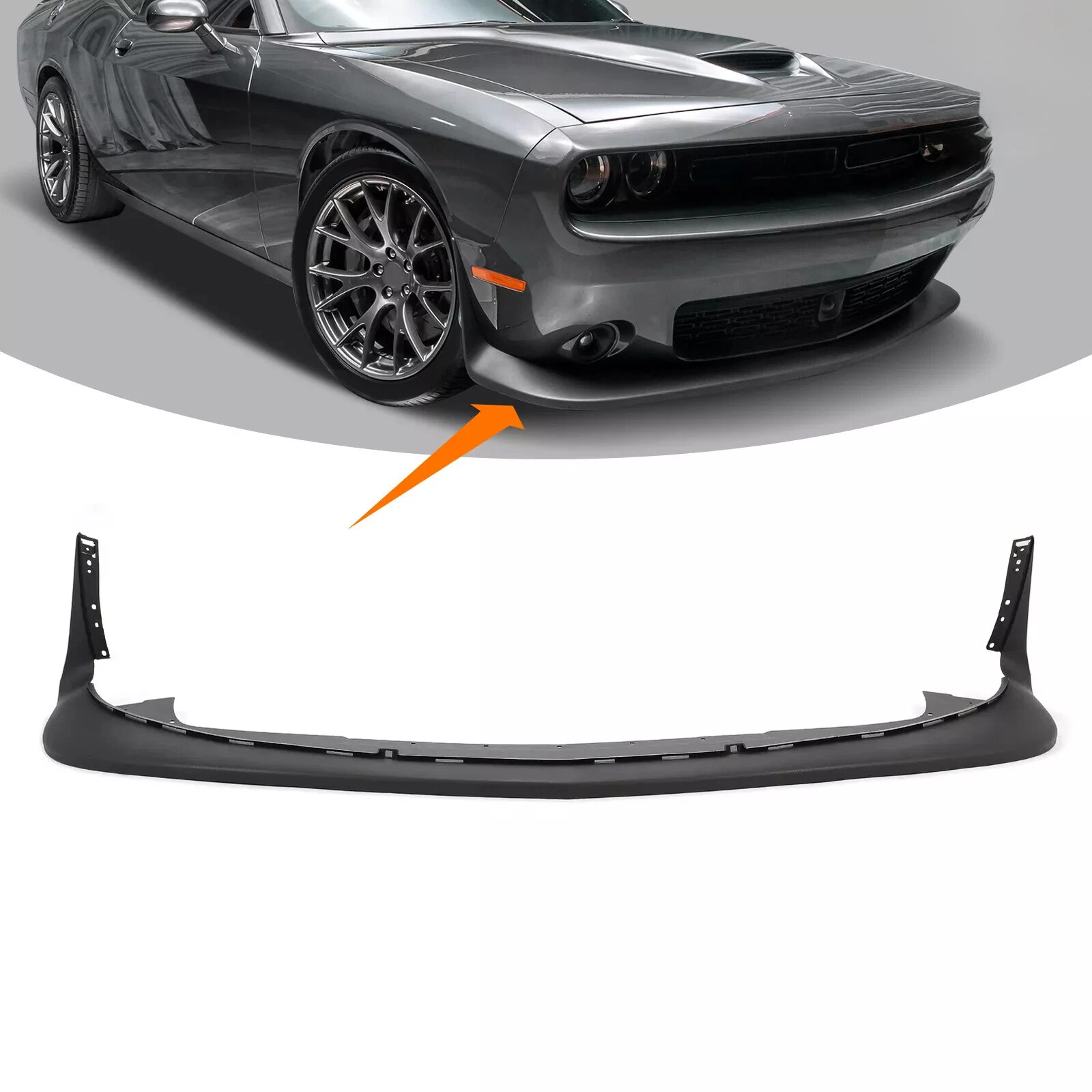 For Dodge Challenger SXT & R/T 2015-2023 PP Black Front Bumper Lip Valance Review