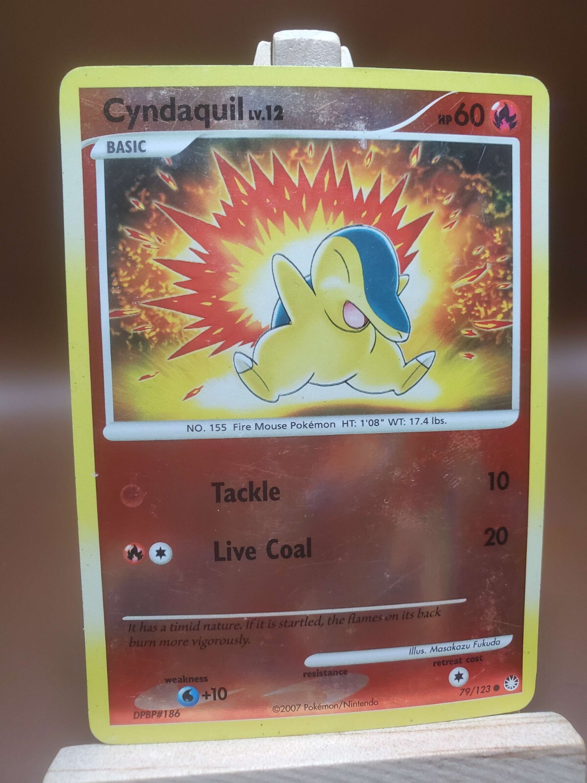 MP Pokemon Cyndaquil 79/123 Mysterious Treasures Reverse Holo