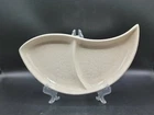 Vintage Yin Yang Divided Serving Dish, Tan Half Only