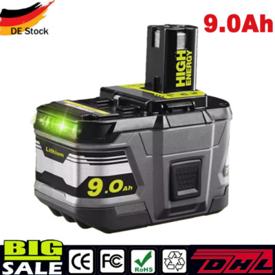 9,0Ah 18V Akku für RYOBI One Plus Lithium Batterie RB18L50 P108 P104 P109 P107