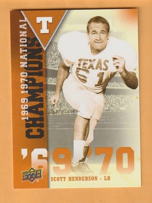 Scott Henderson Texas Longhorns 2011 Upper Deck National Champions 1970