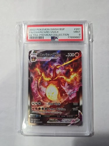 Pokemon TCG Charizard VMAX SWSH261 Black Star Promo Charizard UPC PSA 9 Mint
