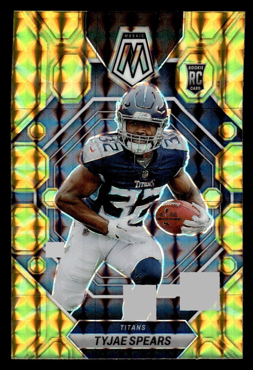 Tyjae Spears 2023 Panini Mosaic Reactive Yellow Mosaic #369 RC
