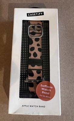 CASETiFY Cheetah Dots Saffiano Vegan Leather band 38mm/40mm