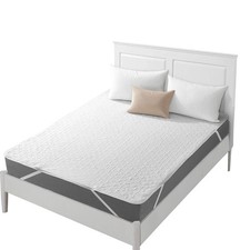 Full Size Mattress Protector Cover Waterproof Quilted Fitted Soft Cotton Matt...