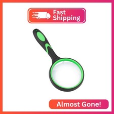 Magnifying Glass, 75MM Handheld Reading Magnifier with Non-Slip Soft Handle for
