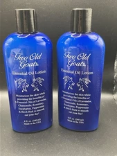 Two Old Goats Essential Oil Lotion Lot of 2 8 Oz. / 240 ml Made in USA Goat Milk