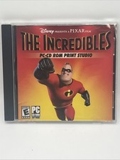 The Incredibles PC-CD ROM Print Studio Disney Pixar Win 98/Me/XP Computer Game