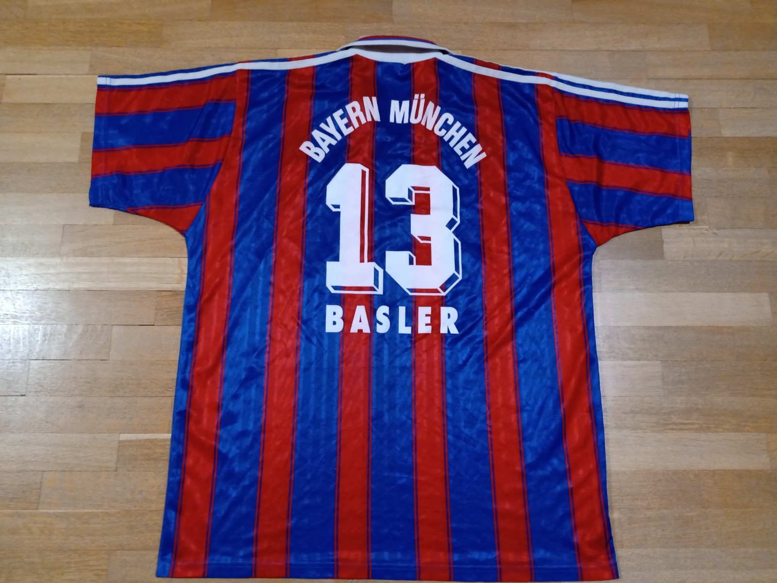 1995/97 Bayern Munchen #13 Mario Basler Football Shirt Adidas XL Vintage Jersey