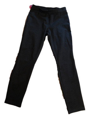 Women's Max Studio Pants size 2/4 black tiny gray pattern,  tapper leg 28''x29''