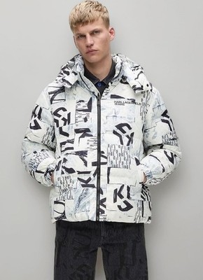 Karl Lagerfeld Jeans Winterjacke / Puffer Jacket Weiß   Größe M   Neu mit Etiket