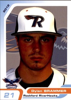 2012 Rockford RiverHawks Grandstand #5 Dylan Brammer Boynton Beach Florida Card