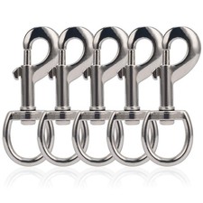 Heavy Duty Dog Leash Clips Clasp Hooks Swivel Snap Flag Hook 3.5 Inch 5 PCS