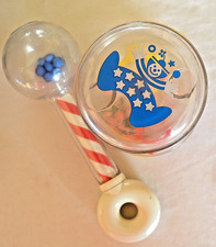 Vintage Johnson & Johnson Shaker Rattle & Clown Child Developmental Baby Toy 80s