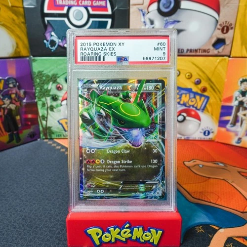 PSA 9 MINT 2015 Pokemon XY Roaring Skies Rayquaza EX 60