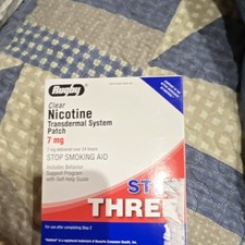 Rugby Clear Nicotine Stop Smoking Patch Step 3 7 mg Transdermal System
