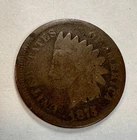 Antique 1875 USA Indian Head Cent Penny, Small Letters, 626