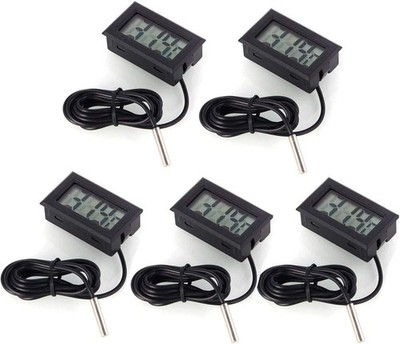 5Pcs LCD Digital Thermometer temperaturfühler Sensor Tester für Kühlschrank Fr