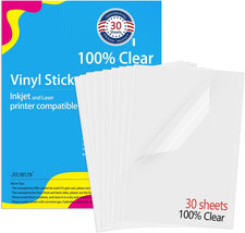 Premium Printable Vinyl Sticker Paper for Inkjet  Laser Printer, 100 