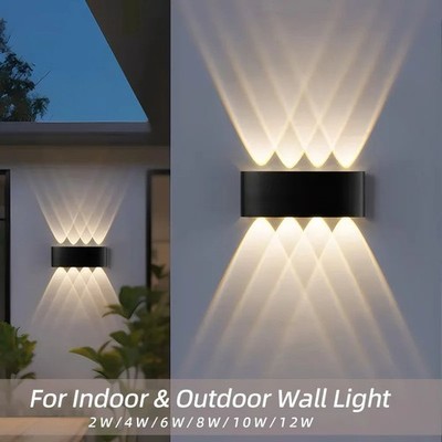 Aluminum LED Wall Lamp Waterproof IP65 interior wall light Up and Down Outdoor G