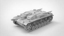3D Printing 1/72 German Sturmgesch tz III F Tank Unpainted