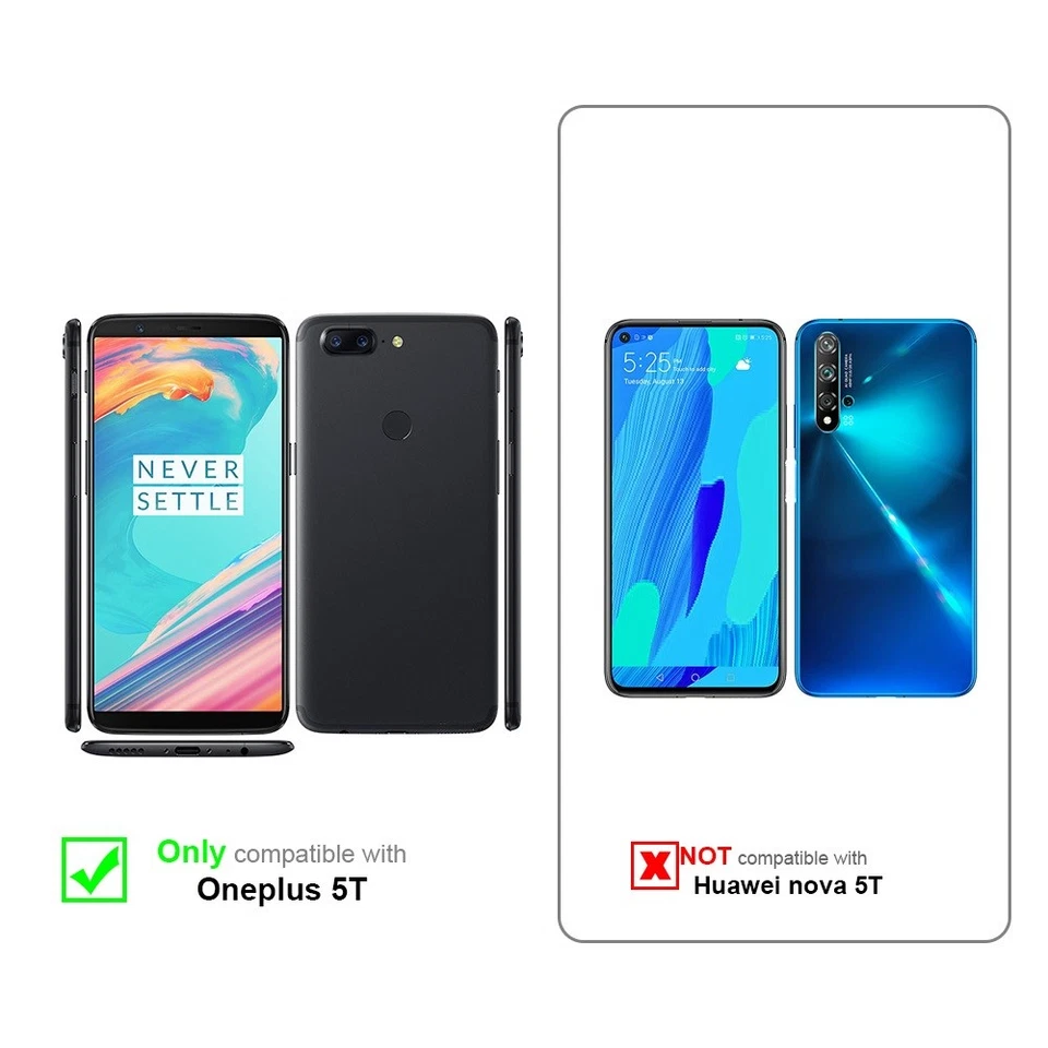 Custodia per OnePlus 5T Portafoglio Protettiva Magnetica Cover Libro - Immagine 2 di 4