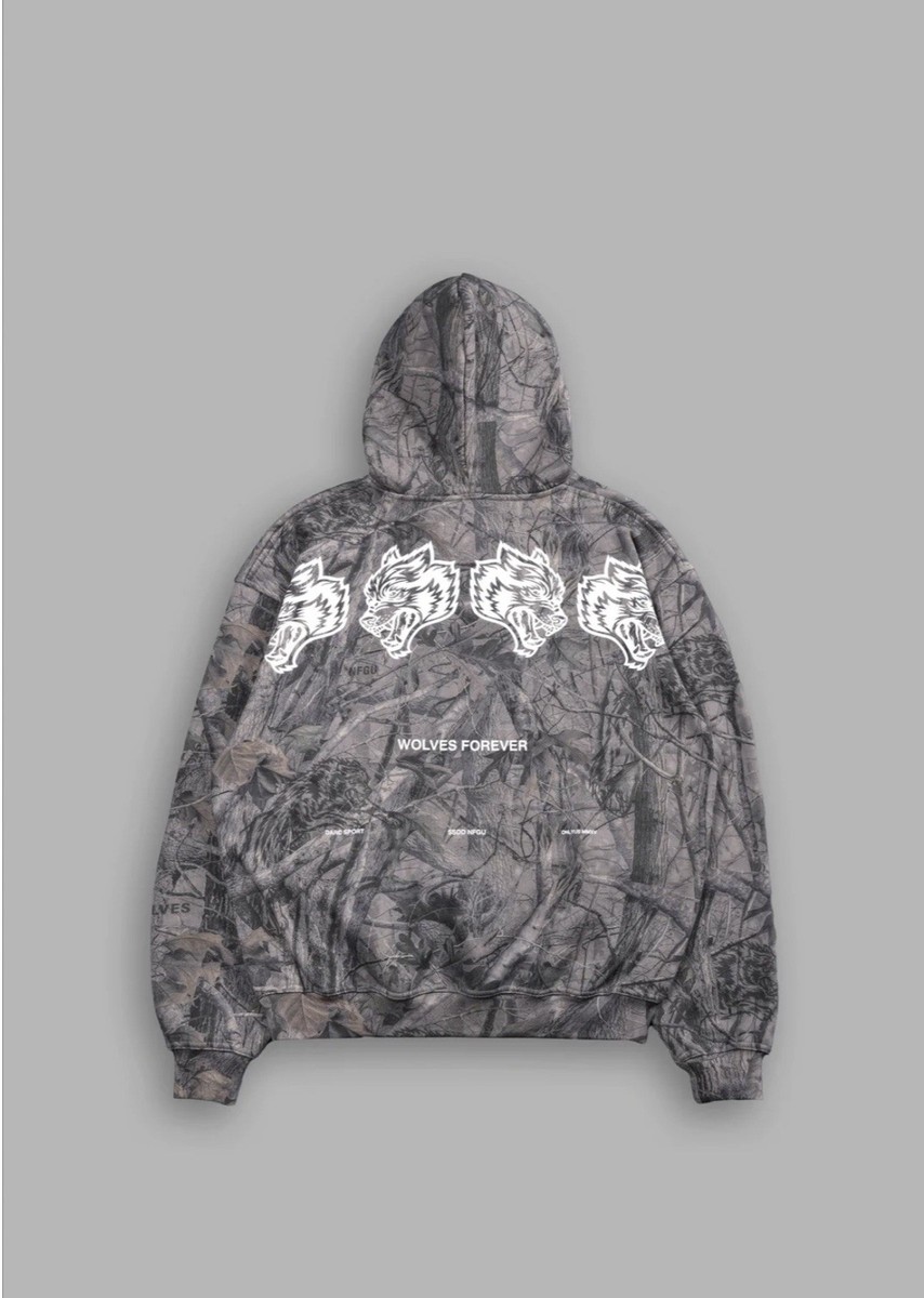 DARC SPORT Wolves 水着 28 DARC SPORT X WOLVES HAVE YOUR BACK DRIFTWOOD CAMO HOODIE - LARGE