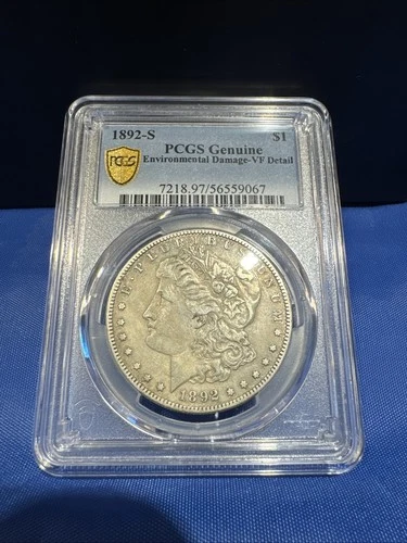 1892-S Morgan Silver Dollar $1 PCGS VF Details