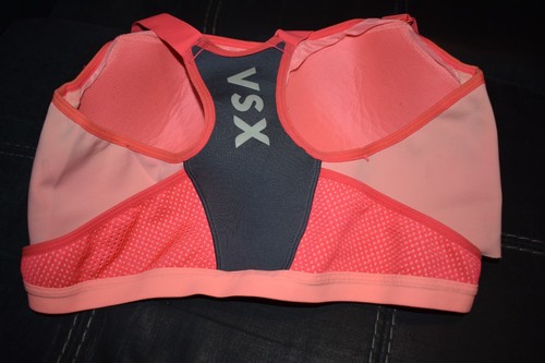 Soutien-gorge Sport Victoria's Secret VSX – 34D, Bleu, Fermeture éclair Devant, Sans Armatures