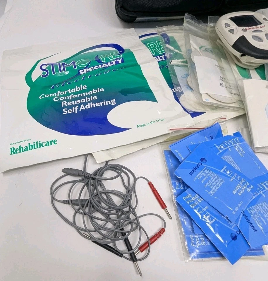 Rehabilicare Pro max Unit Lot With Electrodes Probes Case ProMax Tested TENS  - Image 4 of 4