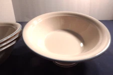 4 Corelle Symphony Bowl Blue Trim 6.75” Cereal Soup Set