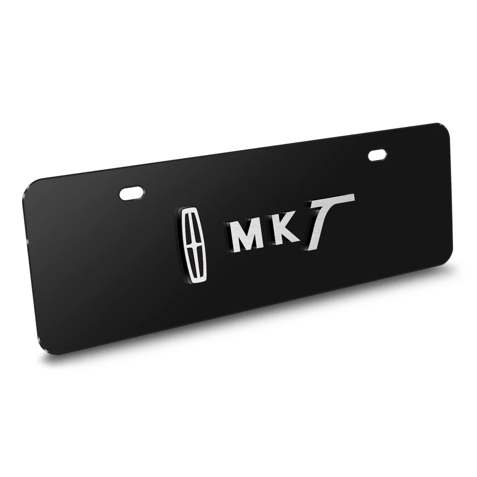 Lincoln MKT 3D Logo en Negro 12"x4" Medio Tamaño Acero Inoxidable Placa Foto 3 de 4