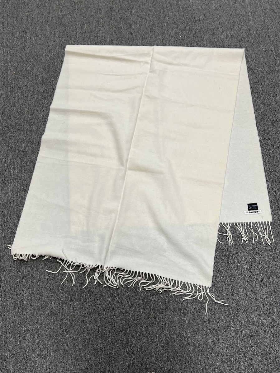 【関税&送料込】Jil Sander Cream Wool Scarf Jil Sander Cream Cashmere Wool Scarf New Without Tags | eBay