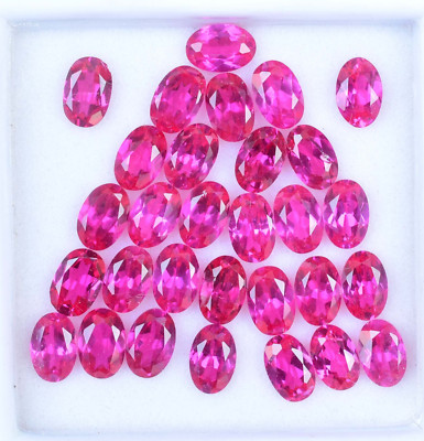 30 Pcs Natural Mogok Red-Pink Ruby 6.00 x 3.30 mm AGL CERTIFIED Loose Gemstone