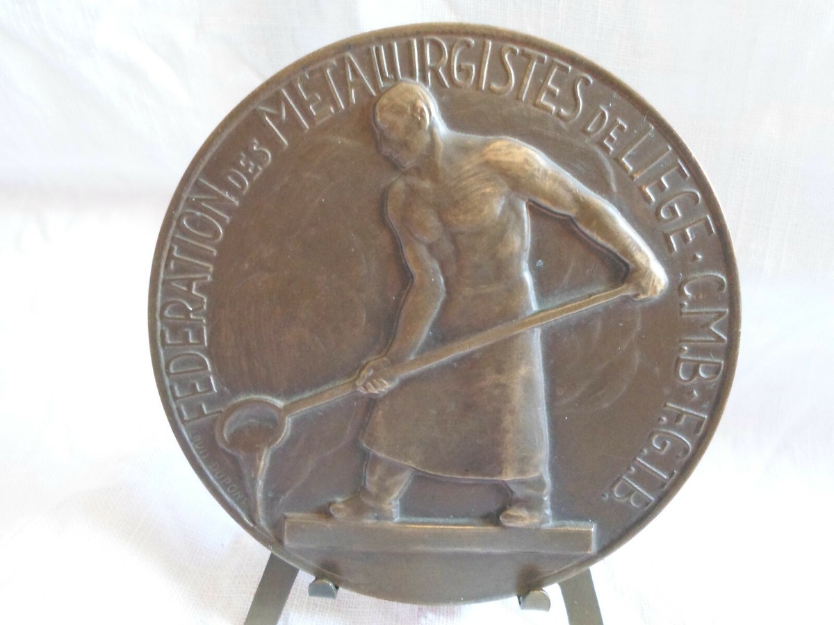 Médaille Art Déco Française – Bronze, Collection, Motif Vintage