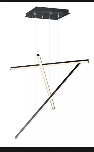 ET2 E21373 Hover 3 Light 48"W LED Linear Chandelier - Black - Picture 2 of 5