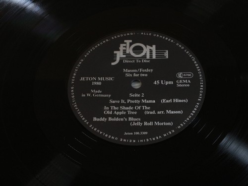 Rod Mason / Ray Foxley SIX FOR TWO - Lp Jeton 100.3309 Germany 1980 Direct-to - Picture 5 of 5